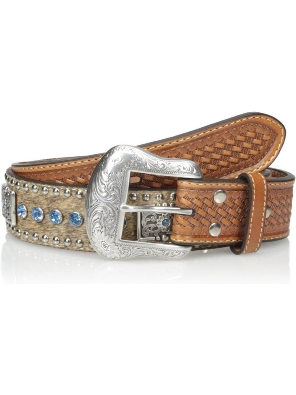 Stylish Men's Blue Bling Belt | Western Fashion Accessory for Casual & Dressy